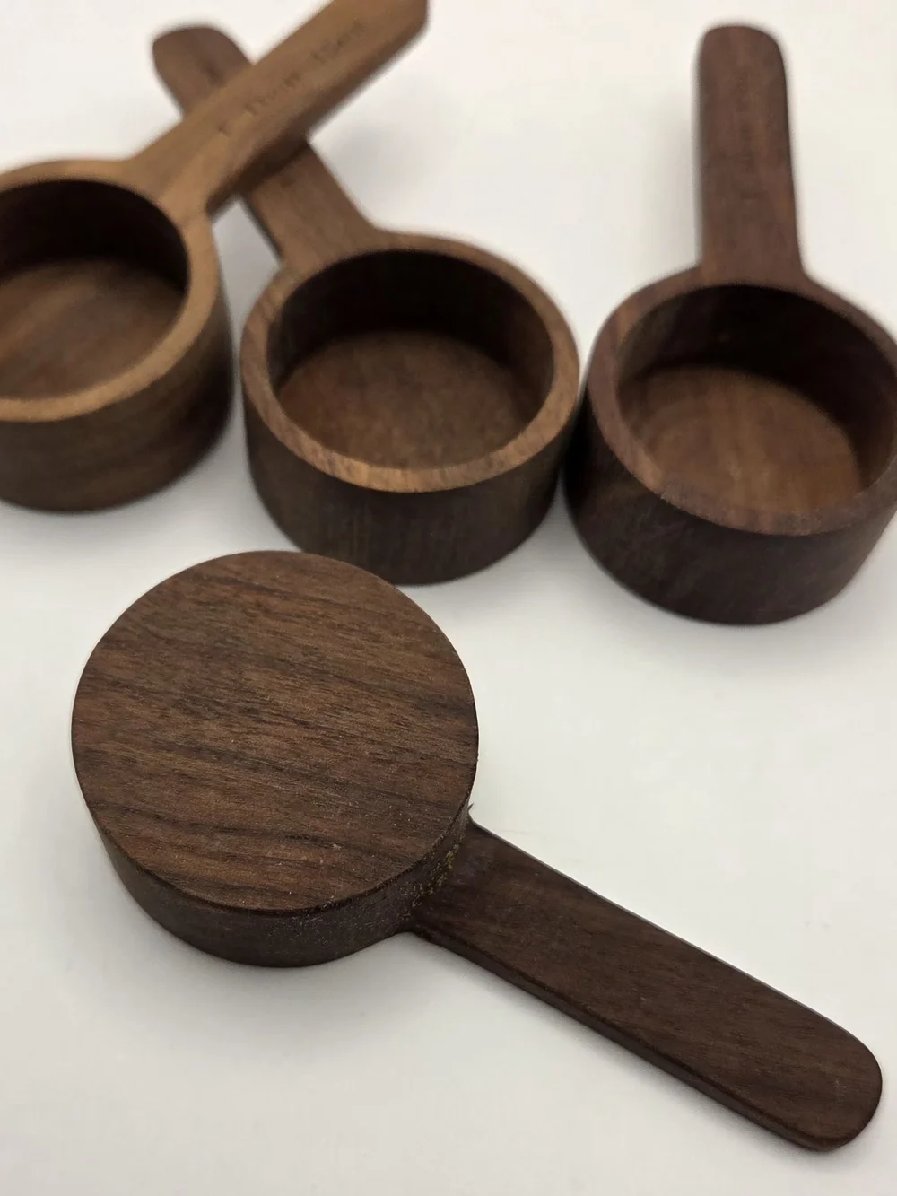 4 Pcs Coffee Wooden Scoop for Canisters Jars 15ml 1 Tablespoon Small Coffee